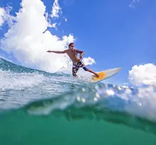 camping sports nautiques surf