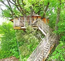 camping en cabane dans les arbres